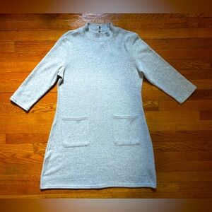 Anthropologie Moth Petite- Size MP Alba Tunic Dress Heathered Gray